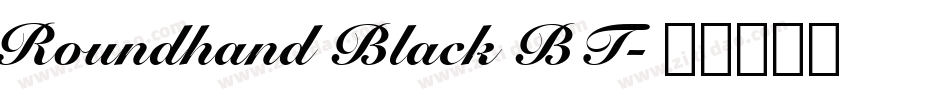 Roundhand Black BT字体转换